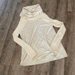 Gray/Brown Striped Turtleneck